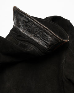 Master Supply Co Field Jacket Black - Full-Grain Cowhide Chore-Style Coat”, “Durable Black Field Jacket for Men”, “Versatile Unlined Field Jacket by Master Supply Co”