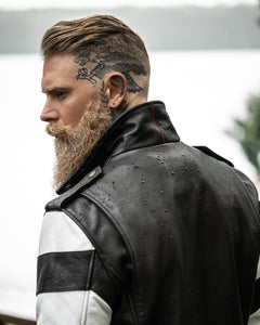 Scrambler Leather Jacket | Biker Jacket | Master Supply Co.