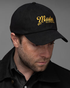 Waxed Canvas Cap Black Master Supply Co. Logo | Shop now