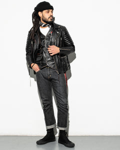 Master Supply Co Paisley Red Bandana, Holy buck boy Bandana and Leather fringe Keychain Set of 3