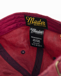Logo Cap: Burgundy | Master Supply Co | American football |Football | Belstaff | World Cup | Schott NYC | Taylor Swift | weather | Leather Vest | Biker Style | Leather Jacket | Toronto | iPhone | google | facebook | youtube |  amazon | Brittney Griner | NFL | Wedding Season | Cowboy | Rodeo | Outlaw | Belvedere | MSC | Biker | Motorcycle | Western Style | Marley Brando